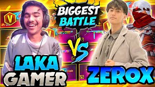 Zerox vs Laka Gamer 😱 spinning wheel collection verses for fist time  Garena Free Fire [upl. by Lounge]