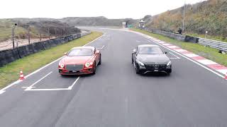 Bentley Continental GT W12 vs MercedesAMG S 65 Coupé  TopGear Dragrace [upl. by Alletneuq]