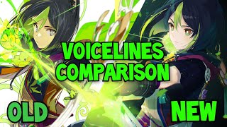 TIGHNARI OLD vs NEW VOICE in 36 update COMPARISON  Genshin Imapct [upl. by Yelhsa814]