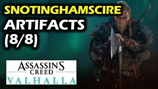 Snotinghamscire All Artifacts Locations  Assassins Creed Valhalla [upl. by Yrak]