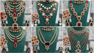 latest premium quality bridal ruby jewellery collection 2024❤️ trending necklace jwellery design [upl. by Bobbie]