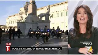 Sergio Mattarella esce dal Quirinale per andare alla Camera [upl. by Nylasor326]