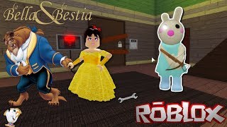 LA BELLA Y LA BESTIA INTENTAN ESCAPAR DE PIGGY🐷 ROBLOX ESCAPA DE LA CERDA [upl. by Cordova]