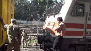 12931 Double Decker Ac Express Locomotive Coupling At Mumbai Central Railway Station [upl. by Sihon887]