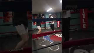 58 140lb vs 63 210lb HARD SPARRING round 2 [upl. by Ocin]