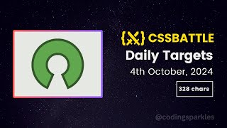 CSS Battle Daily Targets Solution  October 4 2024  html css cssbattle [upl. by Kannan]