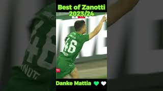 Best of Zanotti 202324 💚🤍⚽  FCSGFan  youtubeshorts shorts [upl. by Klos611]