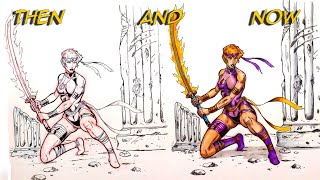 Coloring My Action Pose Drawing Tombow vs Copic [upl. by Galvan358]