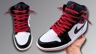 HOW TO LACE NIKE AIR JORDAN 1 MID Best Way [upl. by De Witt]