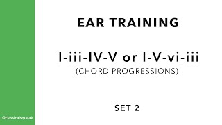 IiiiIVV or IVviiii Chord Progressions Ear Training  Set 2 [upl. by Aneerehs211]