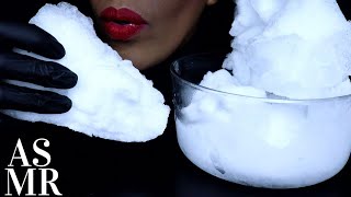 ASMR Refrozen Powdery IceFreezer Frost TasteReblended IceNo TalkingIce Eating Sounds 氷を食べる音 [upl. by Assennej814]