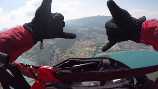 Paragliding Crash Accident at Annecy France  Raw Video [upl. by Azilef]