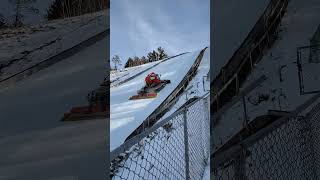 Grooming At The Pine Mountain Ski Jump shortvideo shorts short pistonbully  Jason Asselin [upl. by Nyllaf]