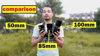 50mm vs 85mm VS 100mm comparison Photovision [upl. by Leonanie300]