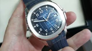 Patek Philippe Aquanaut 5168G001 Blu dial white gold [upl. by Myer548]