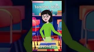 Kindness Lesson for Kids  Teacher Alice Teaches Kindness  English Learning Video funlearning [upl. by Minette]