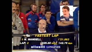 British Gp Qualifying 1991 Senna vs Mansell highlights [upl. by Shaylah]