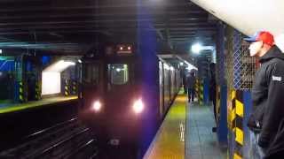 NYC Subway R33WF Redbird Garbage Train at 168th stBroadway [upl. by Ennaylil]