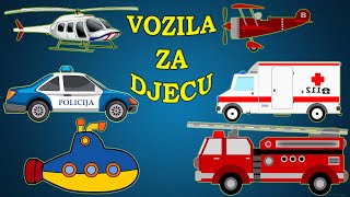 Vozila za djecu 🚒 Prijevozna sredstva 🚑 Učimo vozila i zvukove 🚓 Crtani za djecu [upl. by Cocks]