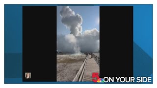 Explosion at Yellowstone caught on video [upl. by Ladew146]