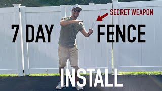 DIY Custom Vinyl Fence Install barrette lowes custom [upl. by Rickart857]