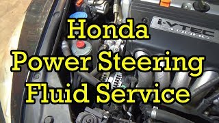 Honda Power Steering Fluid ServiceChange [upl. by Lancey592]