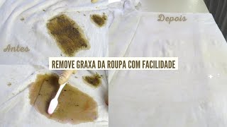 REMOVA GRAXA DAS ROUPAS DE UM JEITO FÁCIL  Coisas Fáceis [upl. by Sewole]