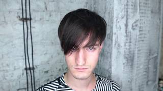 how to cut mens haircut with long fringe [upl. by Wennerholn]