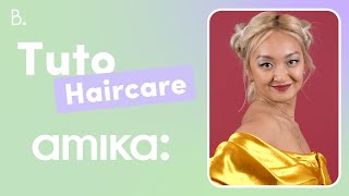 Coiffure pour cheveux courts avec la crème coiffante Supernova de Amika  TUTOS [upl. by Eikcuhc]