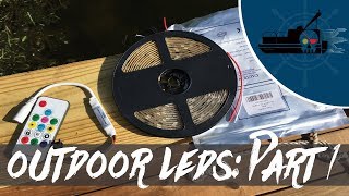 Installing Cheap 12v RGB LED Strip Lights on a Boat Dock [upl. by Lefton408]