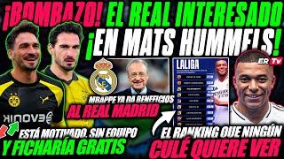 ¡BOMBAZO EL REAL MADRID ESTA SONDEANDO el FICHAJE de el CENTRAL ALEMÁN HUMMELS  LLEGARÍA LIBRE [upl. by Nereids]