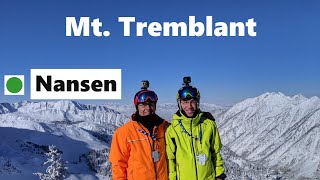 Mt Tremblant Skiing Nansen top to bottom Long amp Easy Green Run [upl. by Herrah]