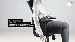 Funciones silla de oficina ergonómica Link  Decorplas [upl. by Higgins]