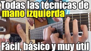 Clases de guitarra para principiantes 6 Como tocar con la mano izquierda Fácil y básico [upl. by Eerpud]