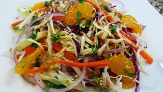 Receta Ensalada China de Repollo how to cook chinese [upl. by Brittain]