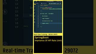 Java SpringBoot Tutorial API Rate Limit Spring Boot in Telugu Java Web Development shorts [upl. by Corrina]