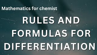 Basic Rules amp Formulas of Differentiation mathinchemistry chemistry mathematics [upl. by Marjana]