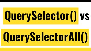 ✅ How To Use DocumentquerySelector And DocumentquerySelectorAll Methods in JavaScript [upl. by Nomed]