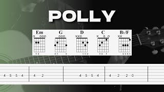 Learn to Play Polly by Nirvana  Easy Guitar Tutorial [upl. by Dlaniger]