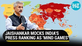 Jaishankar laughs off Indias poor press ranking Imagine Afghanistan is freer than us  Watch [upl. by Ollehto]