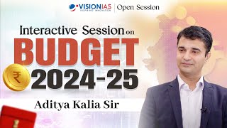 Interactive Session on Budget 202425  Aditya Kalia Sir [upl. by Nitsirt]