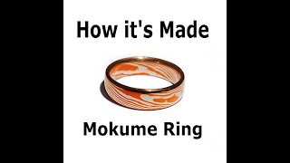 mokume gane forging process how to made a ring with silver and copper plates [upl. by Crain851]