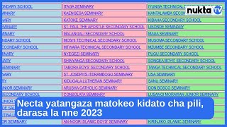 Necta yatangaza matokeo kidato cha pili darasa la nne 2023 [upl. by Aloise]