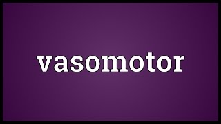 Vasomotor Meaning [upl. by Assillam422]