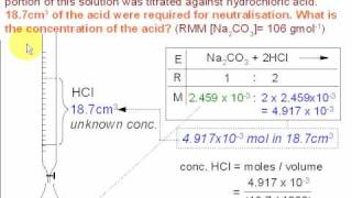 3 Titration Calculations Sodium Carbonate [upl. by Lasley56]