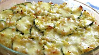 Gratin de courgettes au four recette facile et délicieuse  Easy Zucchini Gratin Recipe [upl. by Sekofski184]