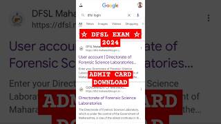 DFSL Admit card download DFSL EXAM 2024  Scientific assistant admitcard forensicscience [upl. by Notsreik]