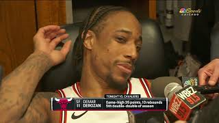 DeMar DeRozan Postgame Interview  Cleveland Cavs vs Chicago Bulls  22824 [upl. by Viafore]