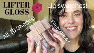 NEW Maybelline Lifter Gloss—all 10 shades Fenty Gloss Bomb Dupe [upl. by Yoc]