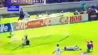 Mundial Francia 98 Chile 2 1 gol marcelo salas a Italia relato pedro carcuro de tvn [upl. by Belita989]